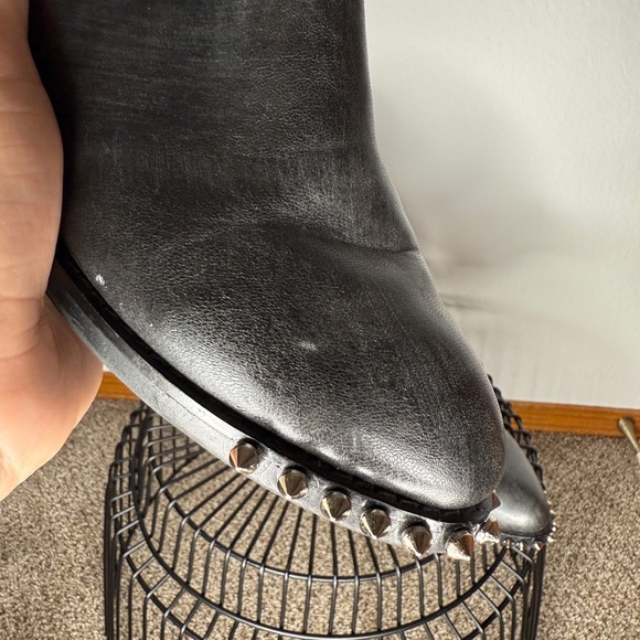 Jeffrey Campbell Everly Studded Brushed Black Ankle Boots Size 9.5 - Picture 8 of 10